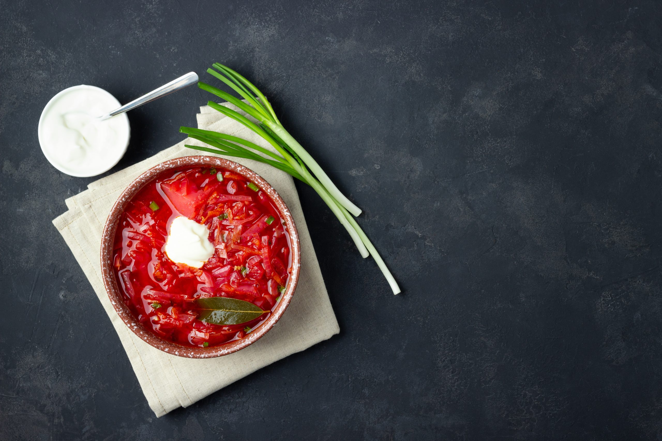 Vegetarian beet red soup